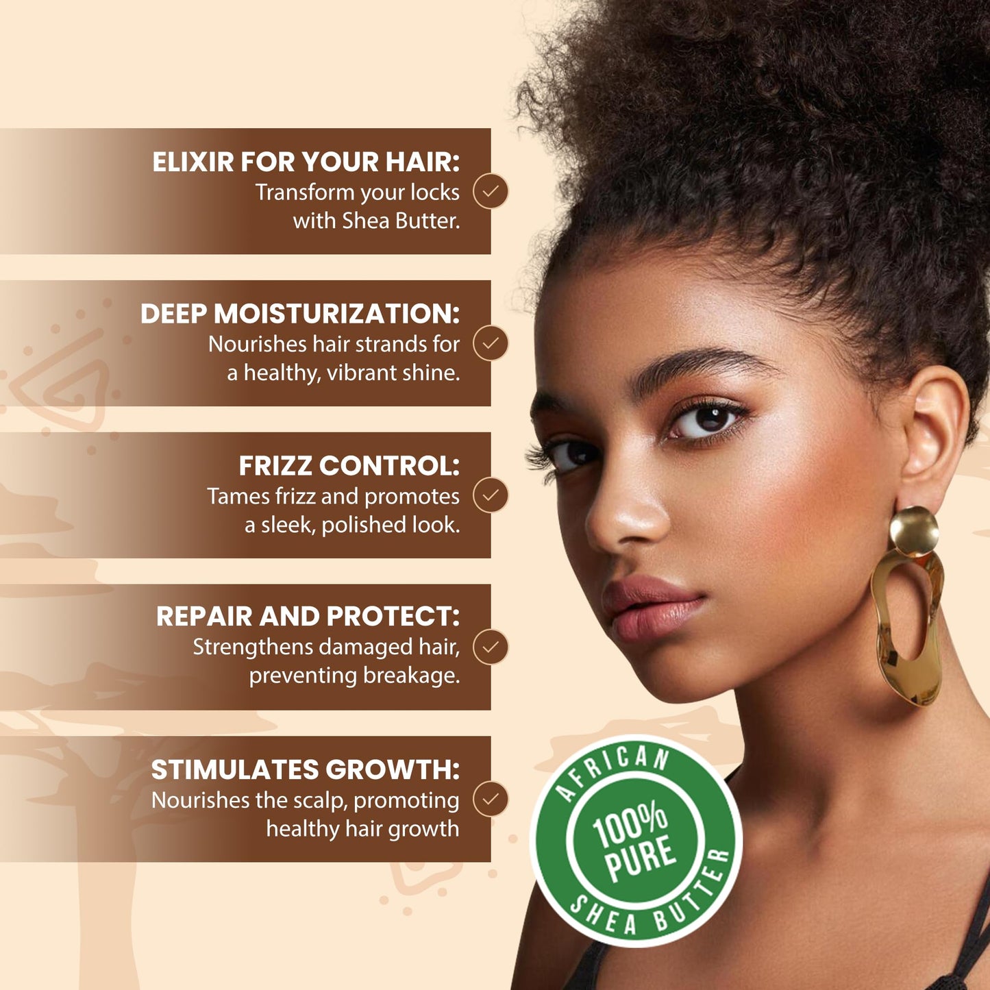 Plant Guru Raw African Shea Butter 8 oz. 100% Pure Natural Unrefined IVORY - Ideal Moisturizer For Dry Skin, Body, Face And Hair Growth. Great For DIY