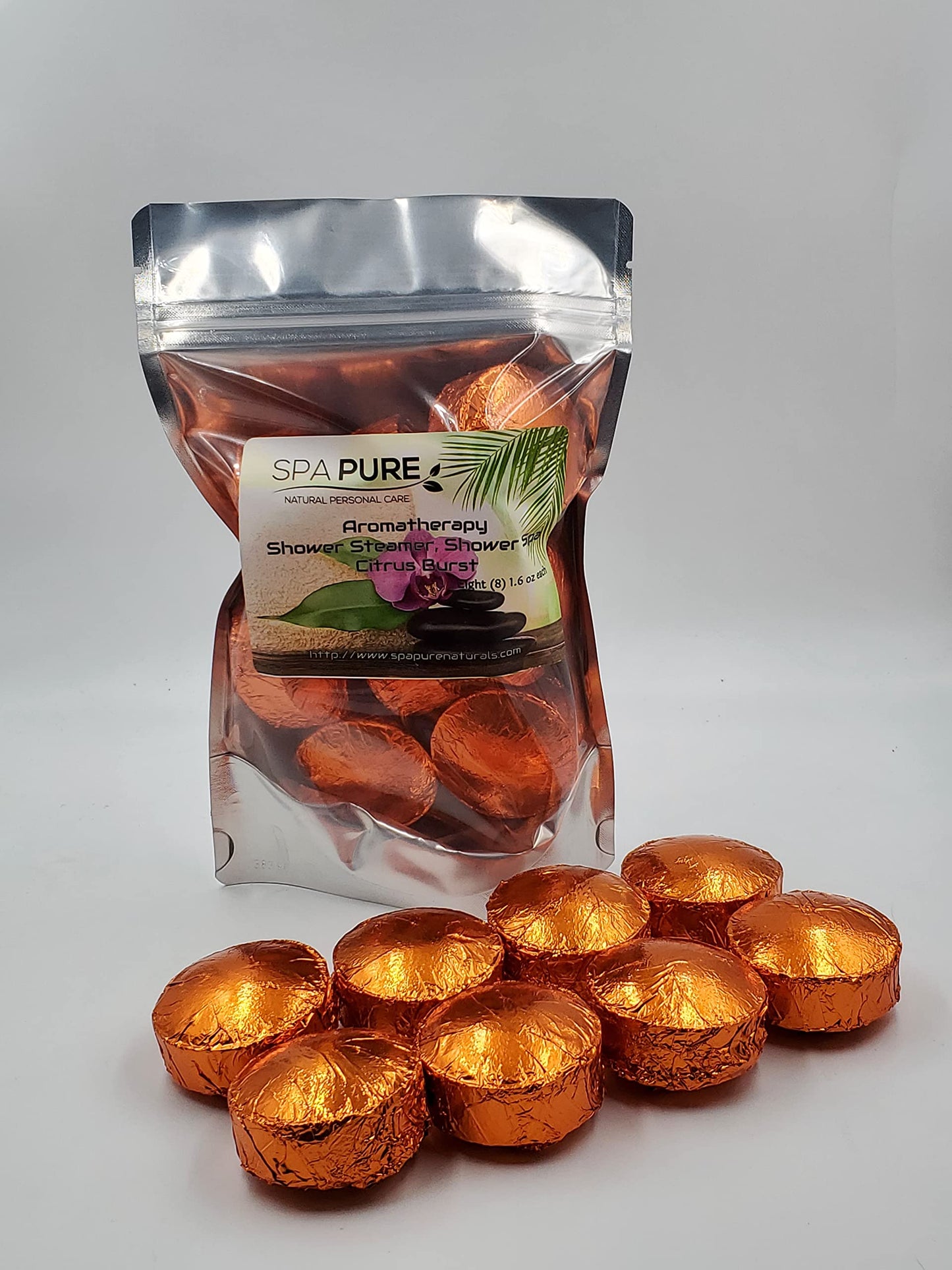 Spa Pure CITRUS Burst Aromatherapy: Shower Bomb Aromatherapy With 100% Natural/Organic Essential Oils - Transform Your Shower - Transform Your Mood…