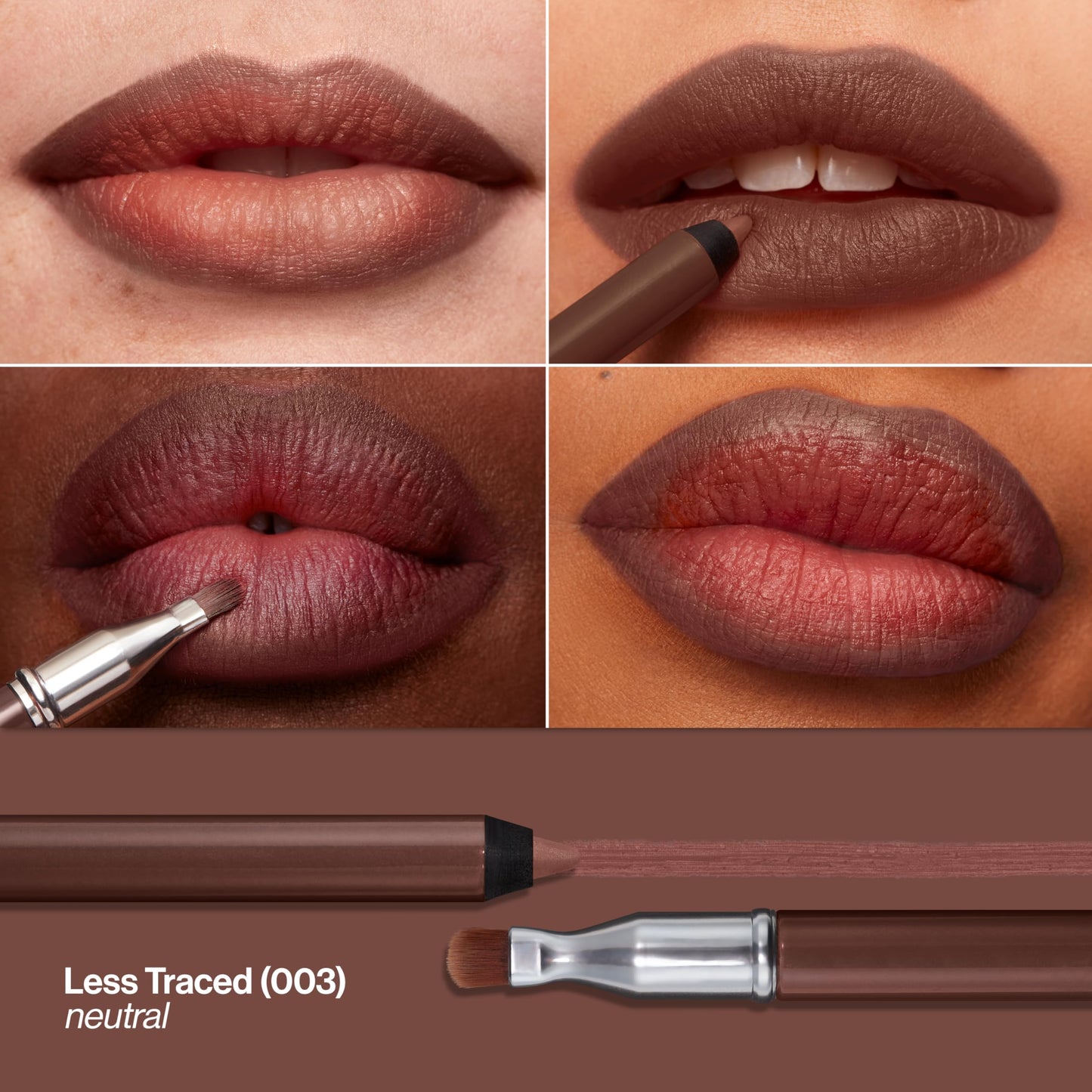 Revlon ColorStay Multi-Liner, Creamy Formula, Multiuse For Lips, Eyes & Face, Precision Brush for Easy Blending, 003 Less Traced