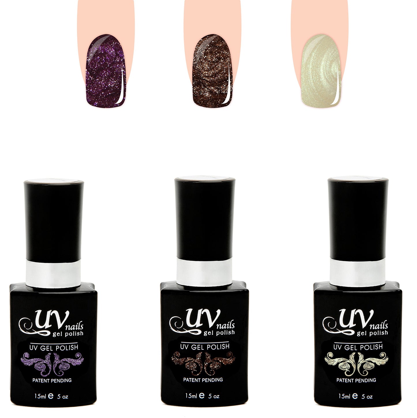 UV-Nails Morrigan Set of 3 UV or LED gel polish Beauty & Personal Care UV-NAILS