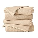 Great Bay Home 100% Cotton 4 Pack 54x27 Bath Towel Set - Absorbent, Quick-Drying, Durable Towels for Bathroom Decor - Low-Twist, Two-Ply Fibers…