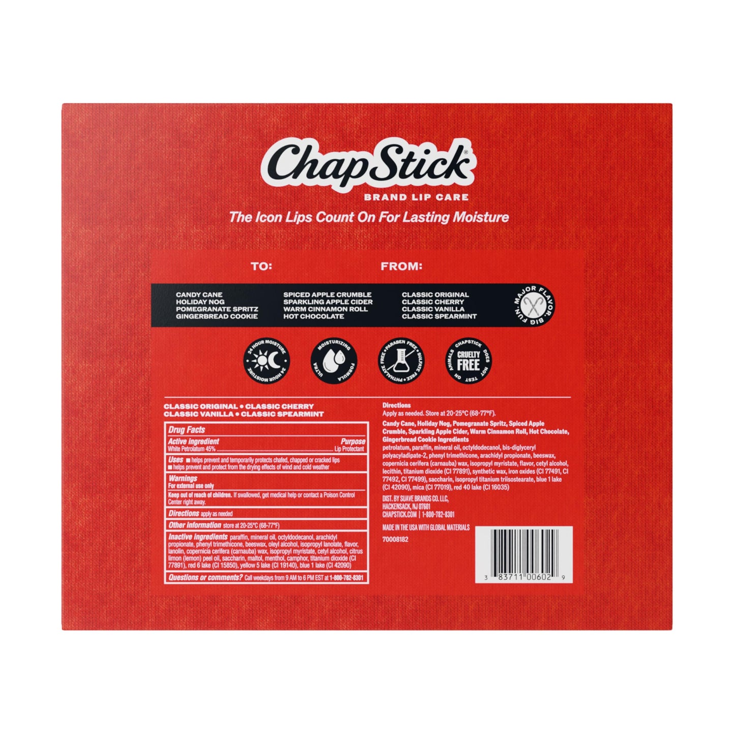 ChapStick Advent Calendar 2025 - Cozy Countdown to Christmas, Variety 12-Pack Lip Balm Gift Set, Holiday Gifts for Women, Men, Teens, Coworkers