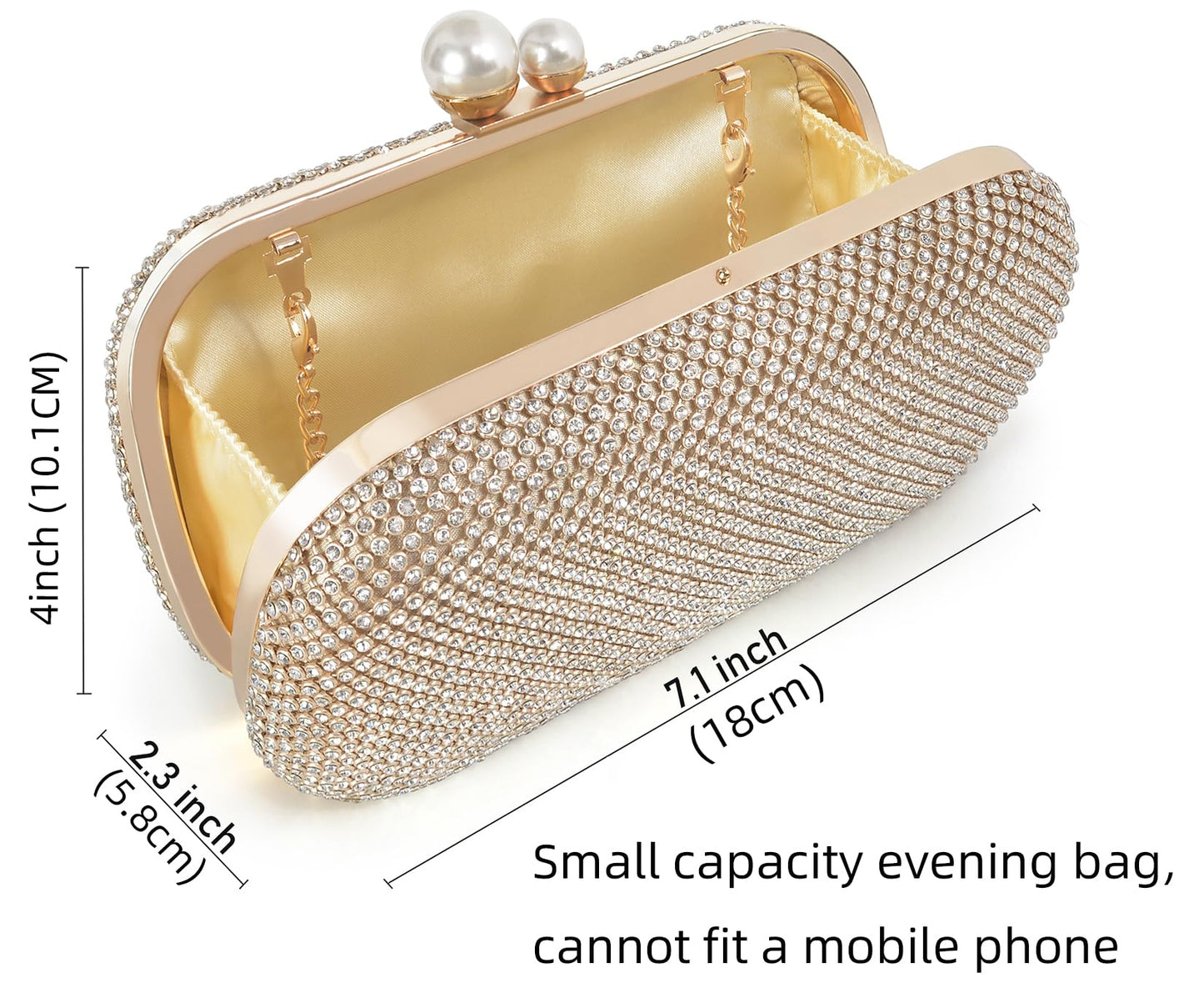 Sumnn Crystal Evening Clutch Woman Evening Bag For Party and wedding
