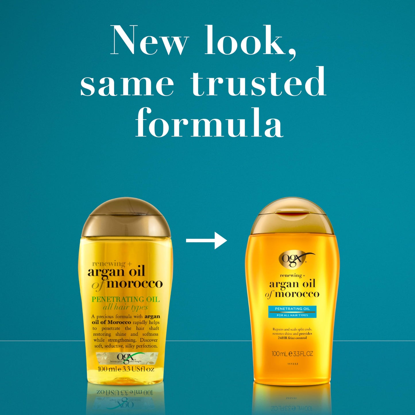 OGX Renewing + Argan Oil of Morocco, Cold-Pressed Argan Oil for Hair Penetrating Treatment & Shine, Moisturizing & Strengthening Silky Oil for All Beauty and Personal Care OGX
