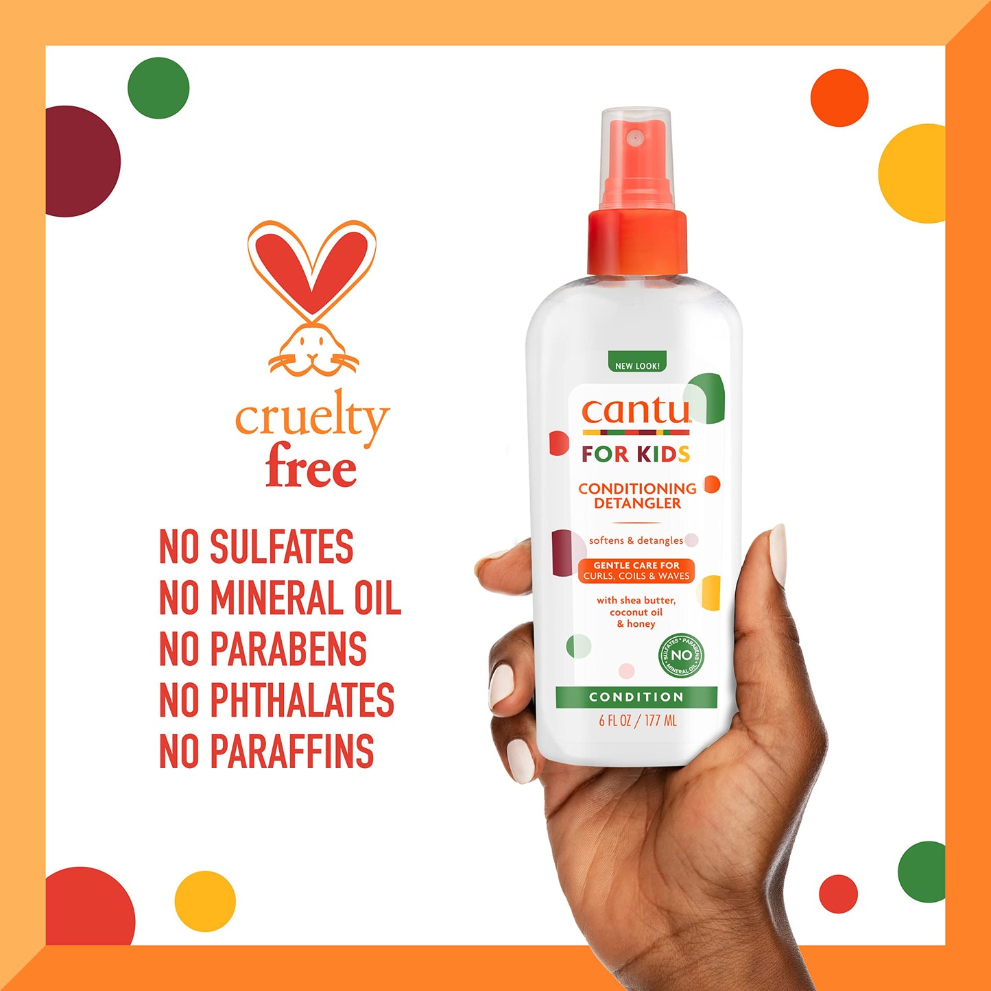 Cantu Care for Kids Conditioning Detangler, 6 fl oz (Pack of 3)