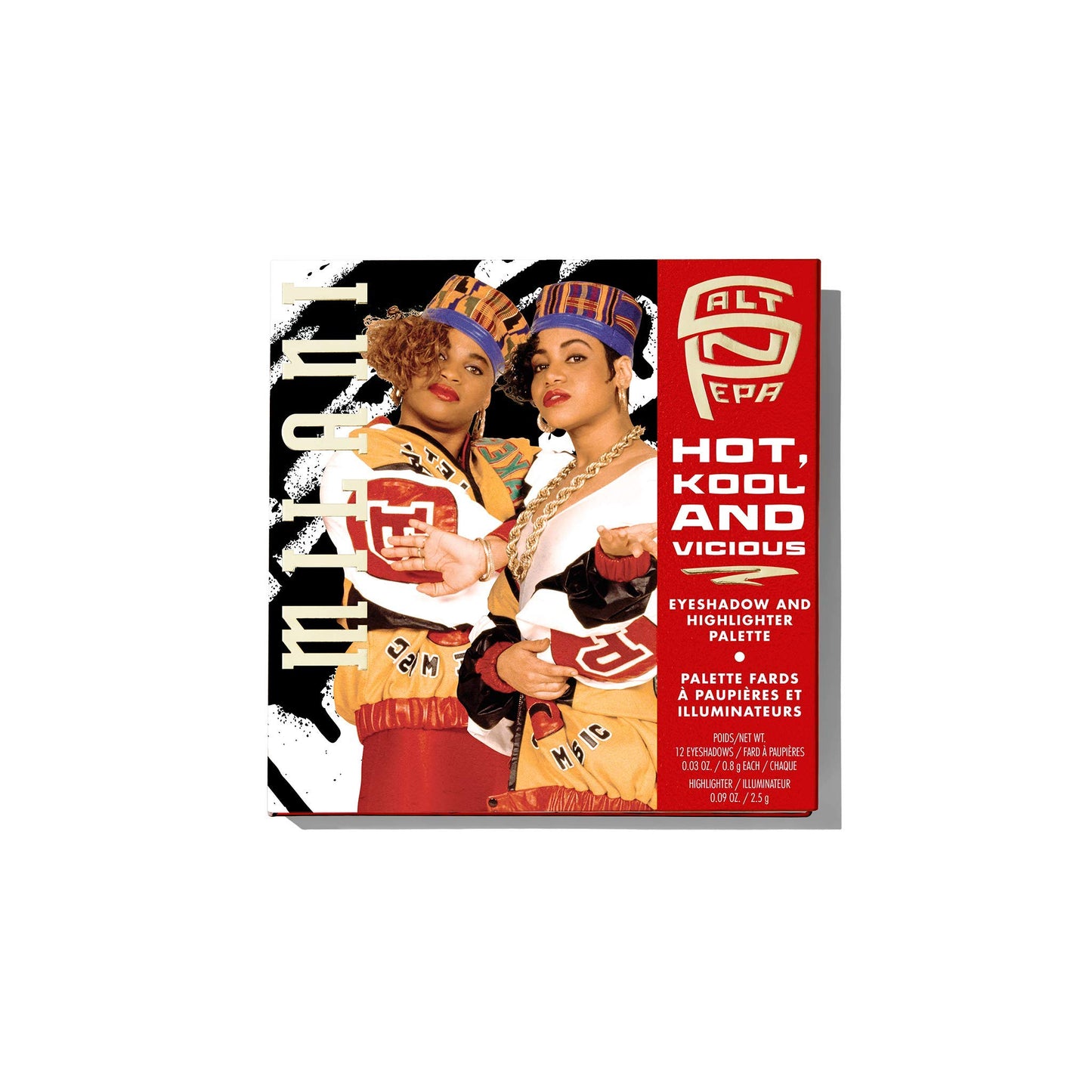 Salt-N-Pepa Hot, Kool And Vicious Eyeshadow and Highlighter Palette - Eyeshadow Palette and Highlighter Makeup - 12 Colors Highly Pigmented Matte