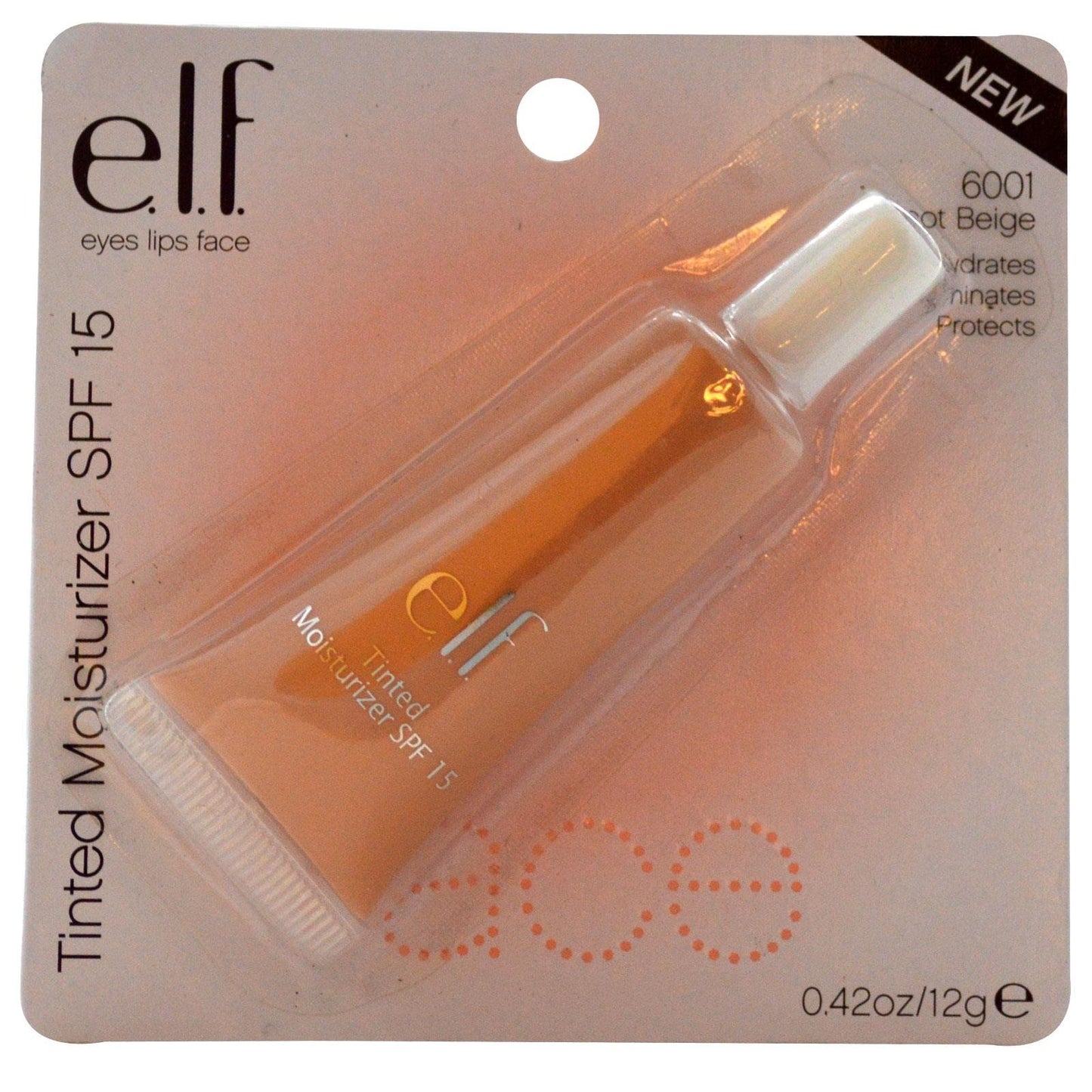 E.L.F. Cosmetics, Tinted Moisturizer, SPF 15, Apricot Beige, 0.42 oz (12 g) by e.l.f. Cosmetics