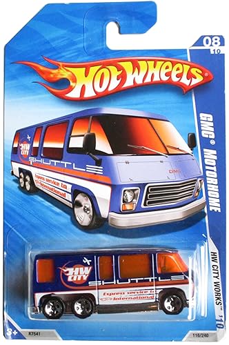 Hot Wheels Black GMC Motorhome 2010 HW City Works 1:64 Scale Collectible Die Cast Car/Van Model