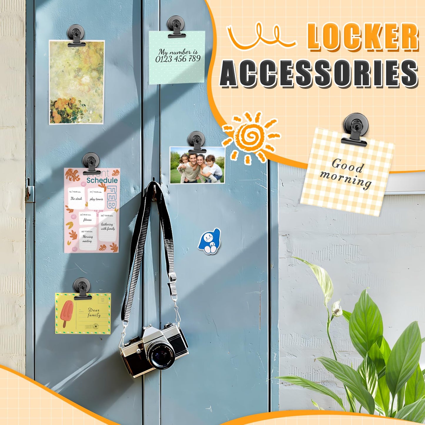 12-Pack Heavy-Duty Magnetic Clips – Fridge & Whiteboard Magnets for Notes, Lists, Photos, Home, Office & Classroom Use (Black)