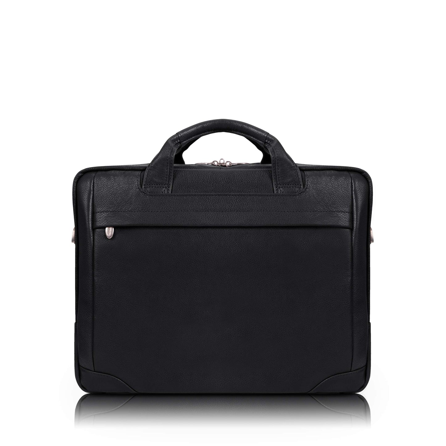 McKlein MONTCLARE, Pebble Grain Calfskin Leather, 13" Leather Laptop & Tablet Briefcase, Black (15495), One Size