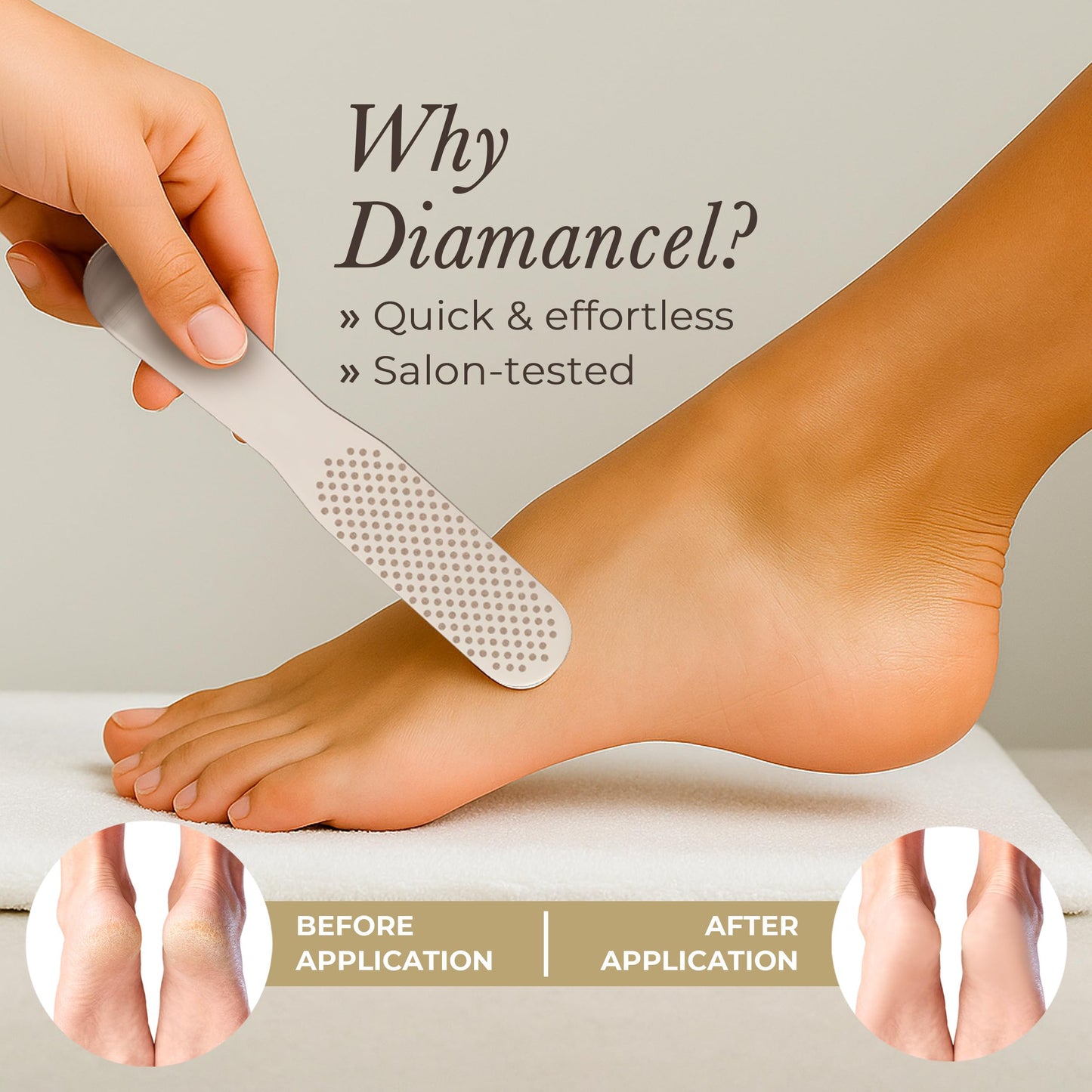 Diamancel Luxury Diamond Foot Buffer - Coarse Grit - For Large Calluses & Rough Skin - #20 (no handle)