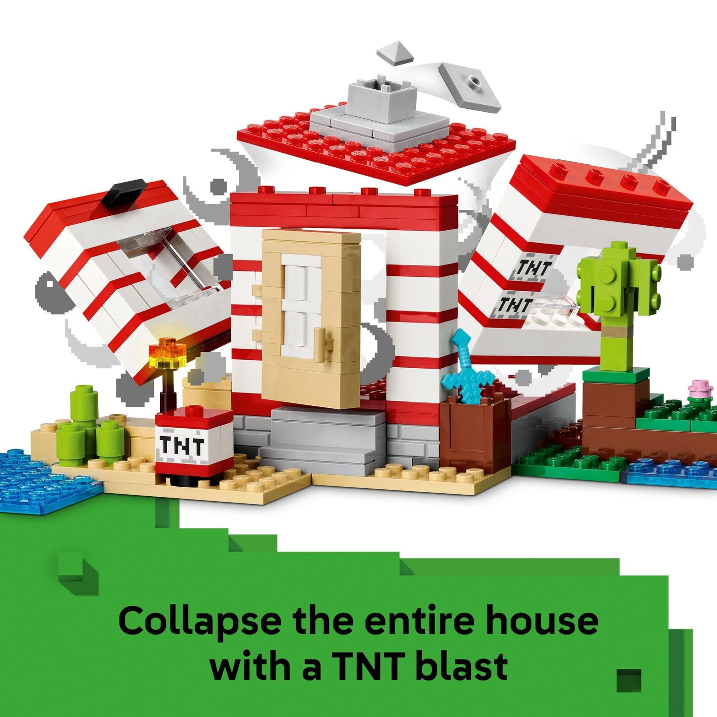 LEGO Minecraft The TNT Jungle House 21275, Collectible Building Toy for Kids Ages 8+, Pretend Play Set & Birthday Gift for Video Game Fans