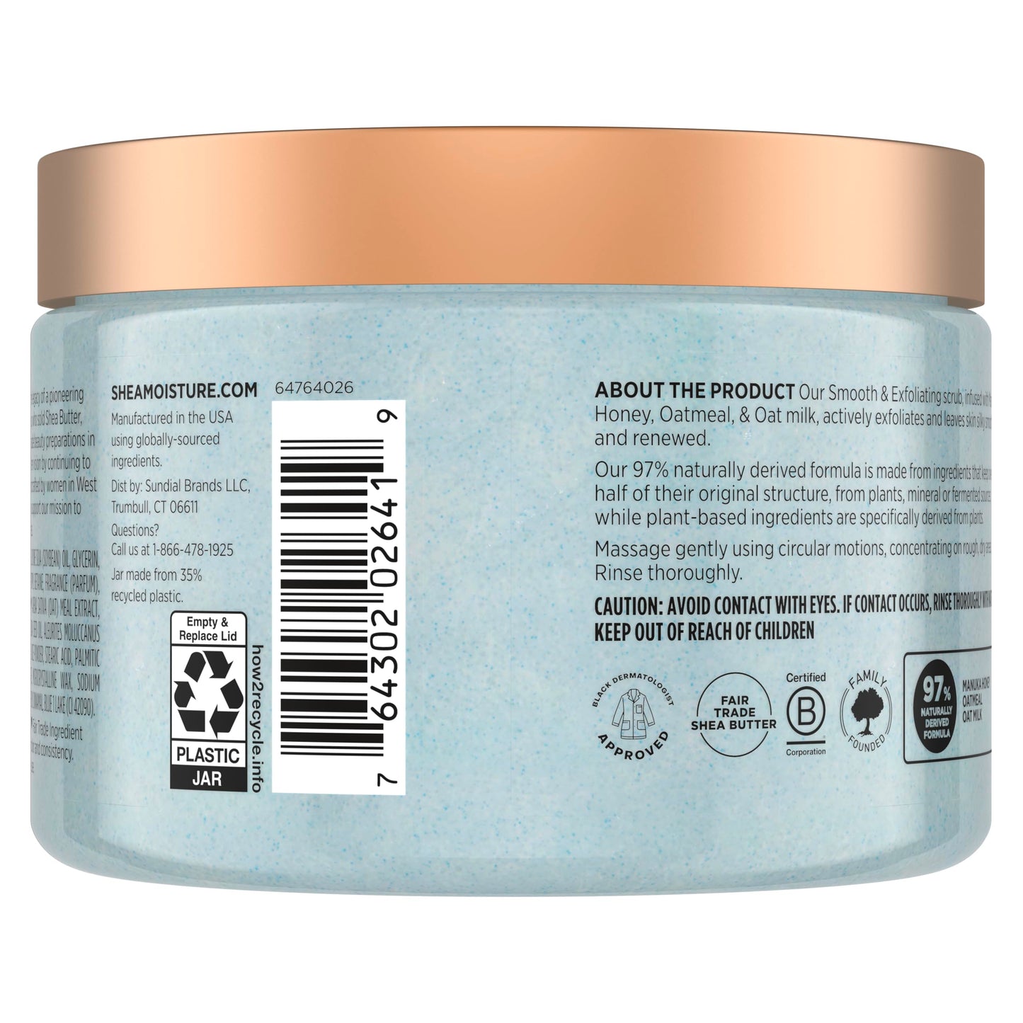 SheaMoisture Shea Sugar Body Scrub Manuka Honey Oatmeal for smooth & exfoliating Smooth and Exfoliating Body scrub with 24h shea moisture nutrients 12 Beauty & Personal Care Shea Moisture