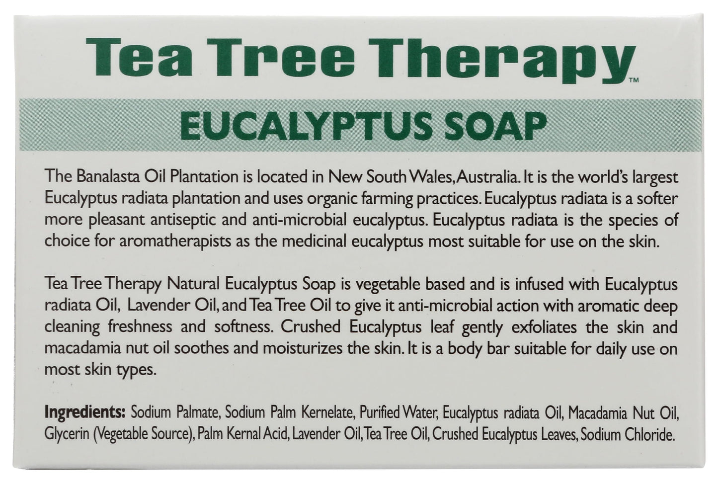 Tea Tree Therapy Soap Bar Eucalyptus, 3.5 oz