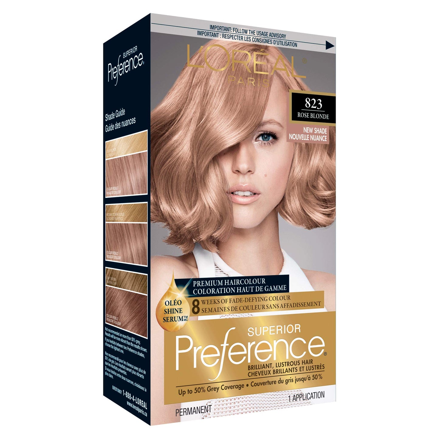 L'Oreal Paris Superior Preference Fade-Defying + Shine Permanent Hair Color, 8RB Medium