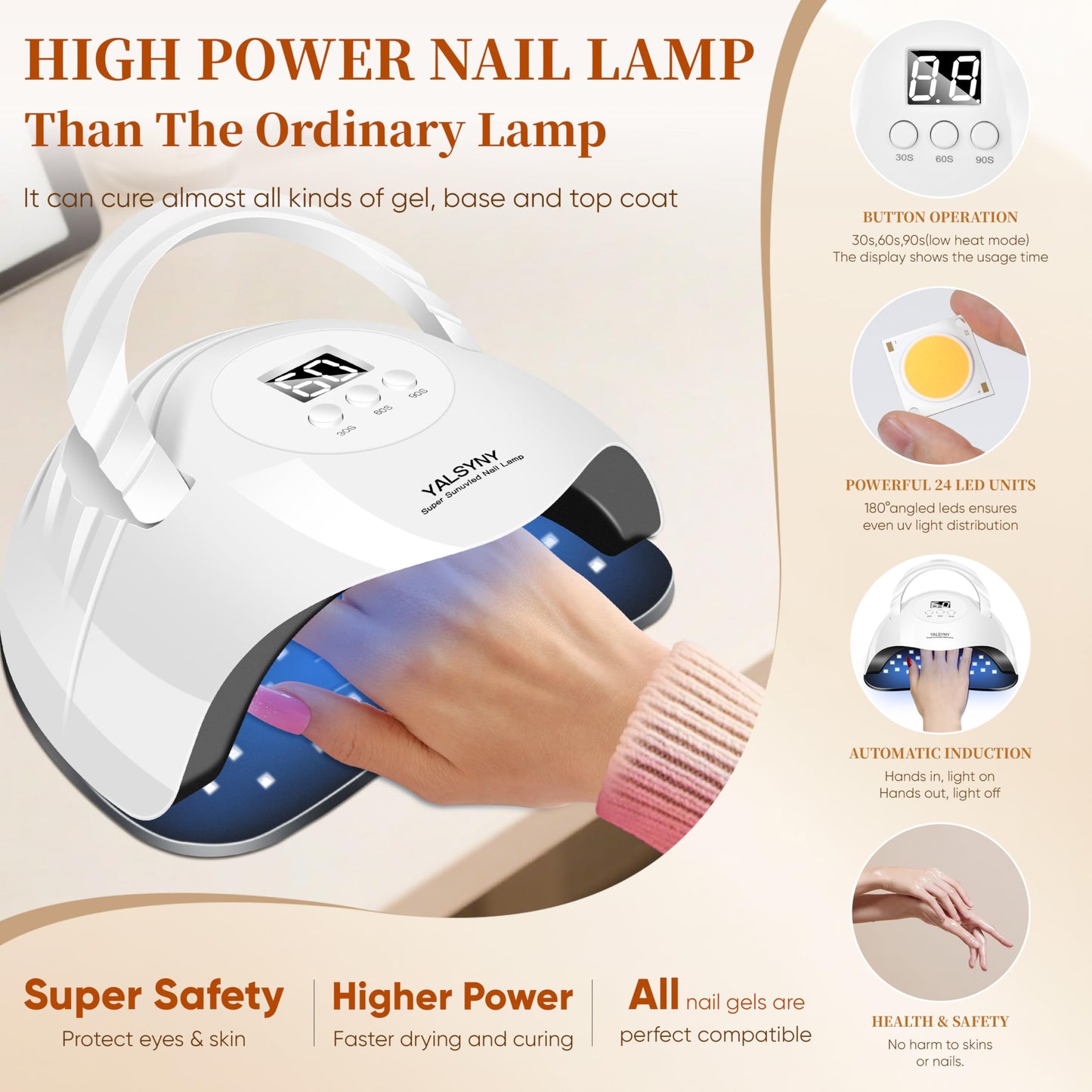 YALSYNY Gel Nail Polish Kit with UV Nail Lamp,Soak OFF gel nail kit Base&Top Coat Gel Polish,nail tool set Beauty and Personal Care YALSYNY