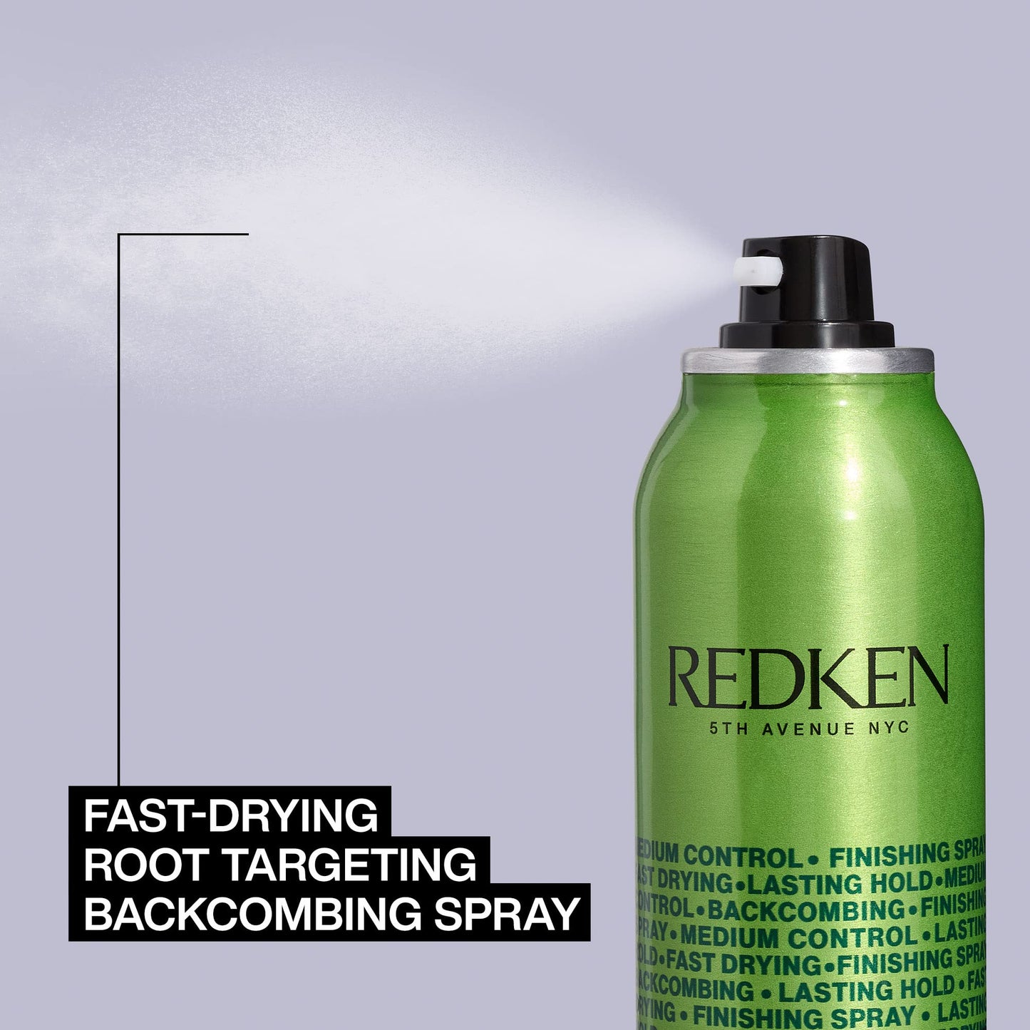 Redken Quick Tease 15 Backcombing Finishing Spray, For All Hair Types, Enhances Texture & Volume, Maximum Control, 5.3 Oz