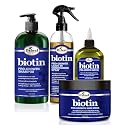 Difeel Pro-Growth Biotin Shampoo 4-PC Set- Includes Biotin Shampoo 33.8 oz, Leave-in Conditioning Spray 6oz, Hair Mask 12 oz AND Biotin Hair Oil