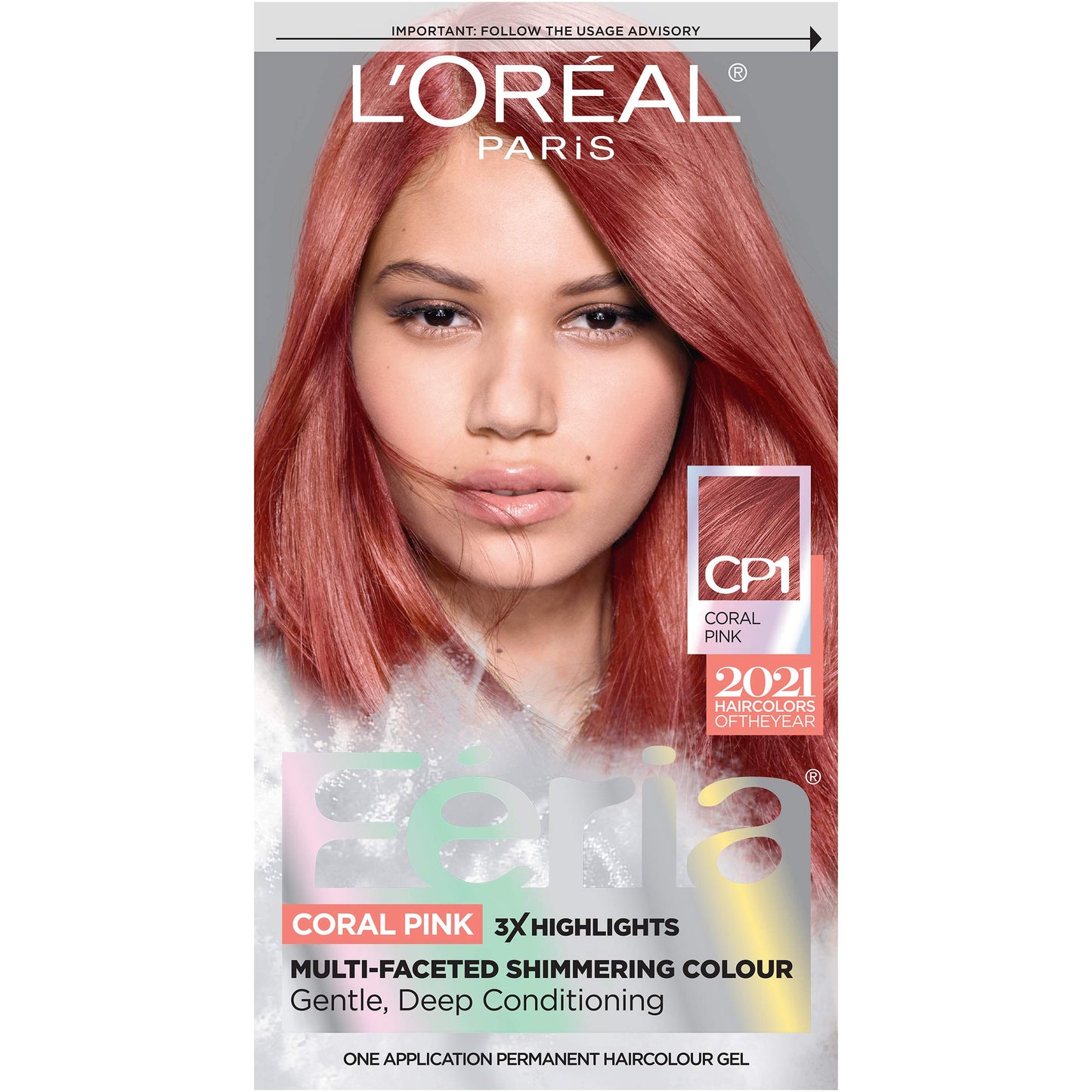 L'Oreal Paris Feria High Intensity Multi-Faceted Shimmering Permanent Hair Color, 3X Highlights, Gentle , Deep Conditioning Hair Dye