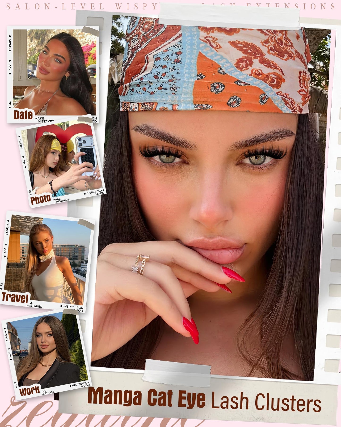 Cat Eye Lash Clusters With Spikes Manga Eyelash Clusters Wispy Cluster Eyelash Extensions C-Curly Left&Right Lash Clusters Anime Individual Lashes Beauty and Personal Care Zegaine