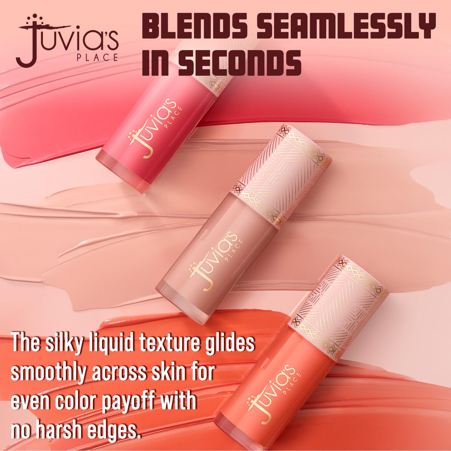 Juvia's Place Blushed Liquid Tint - Flamingo Rose - Lightweight Liquid Blush, Radiant Dewy Finish, Buildable Formula with Vitamin E, Long-lasting
