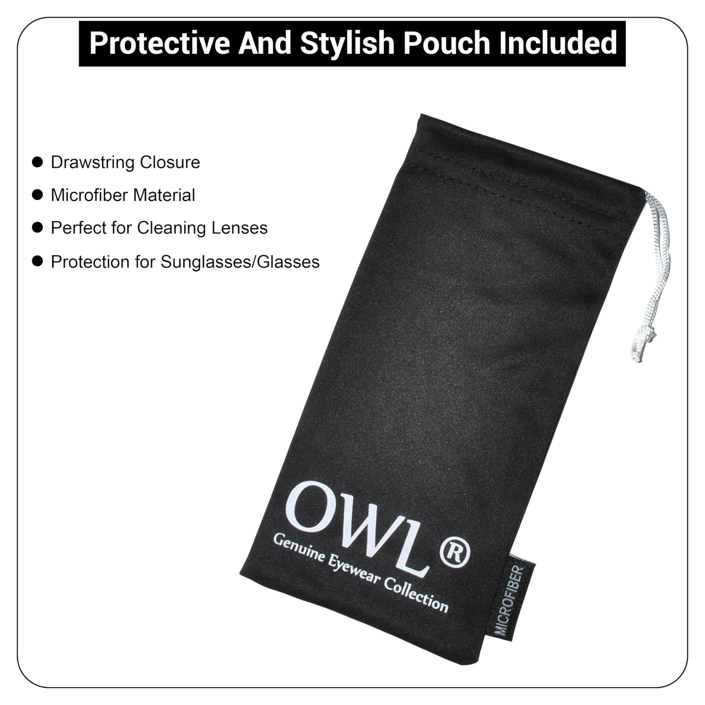 Aviator Clear Lens Black Metal Sunglasses Men's Women's Non-Prescription OWL