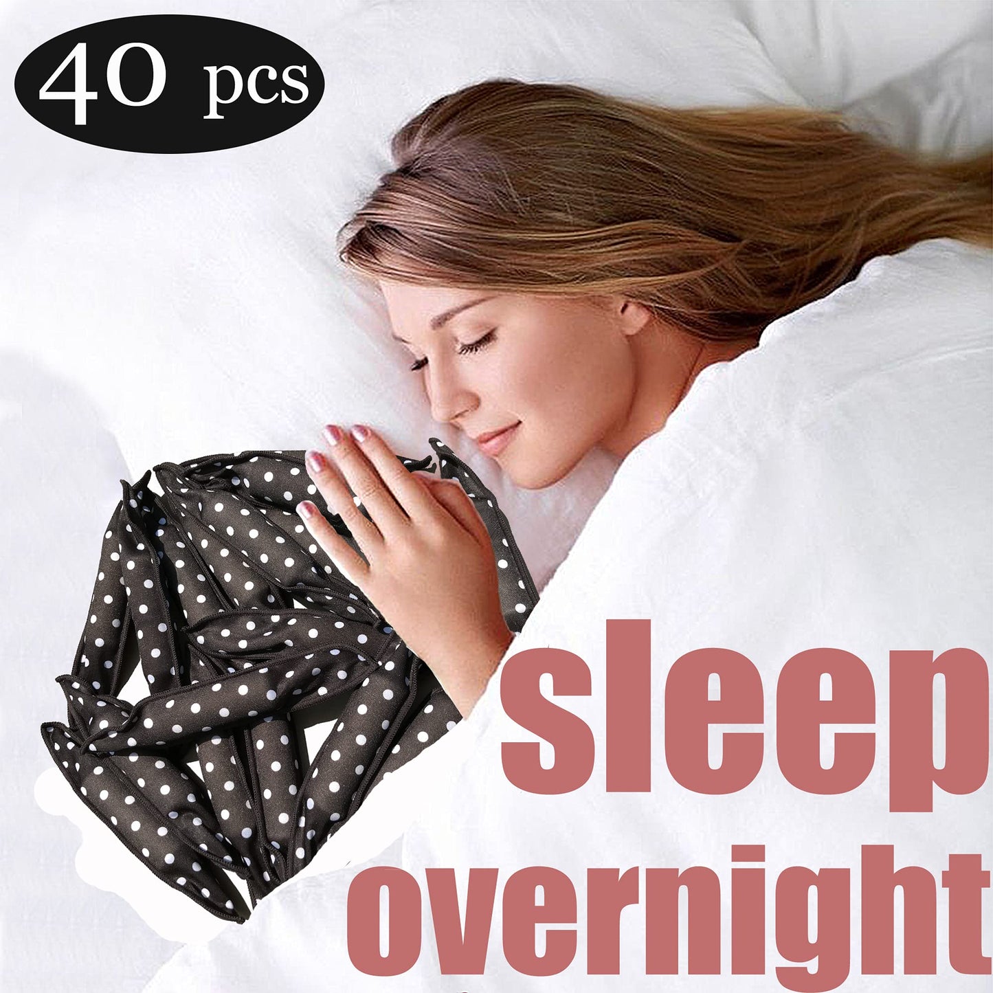 40Pcs Soft Curlers To Sleep In Overnight Hair Rolllers Curlers For Long Hair Pillow Sponge Rollers For Curly Hairstyle