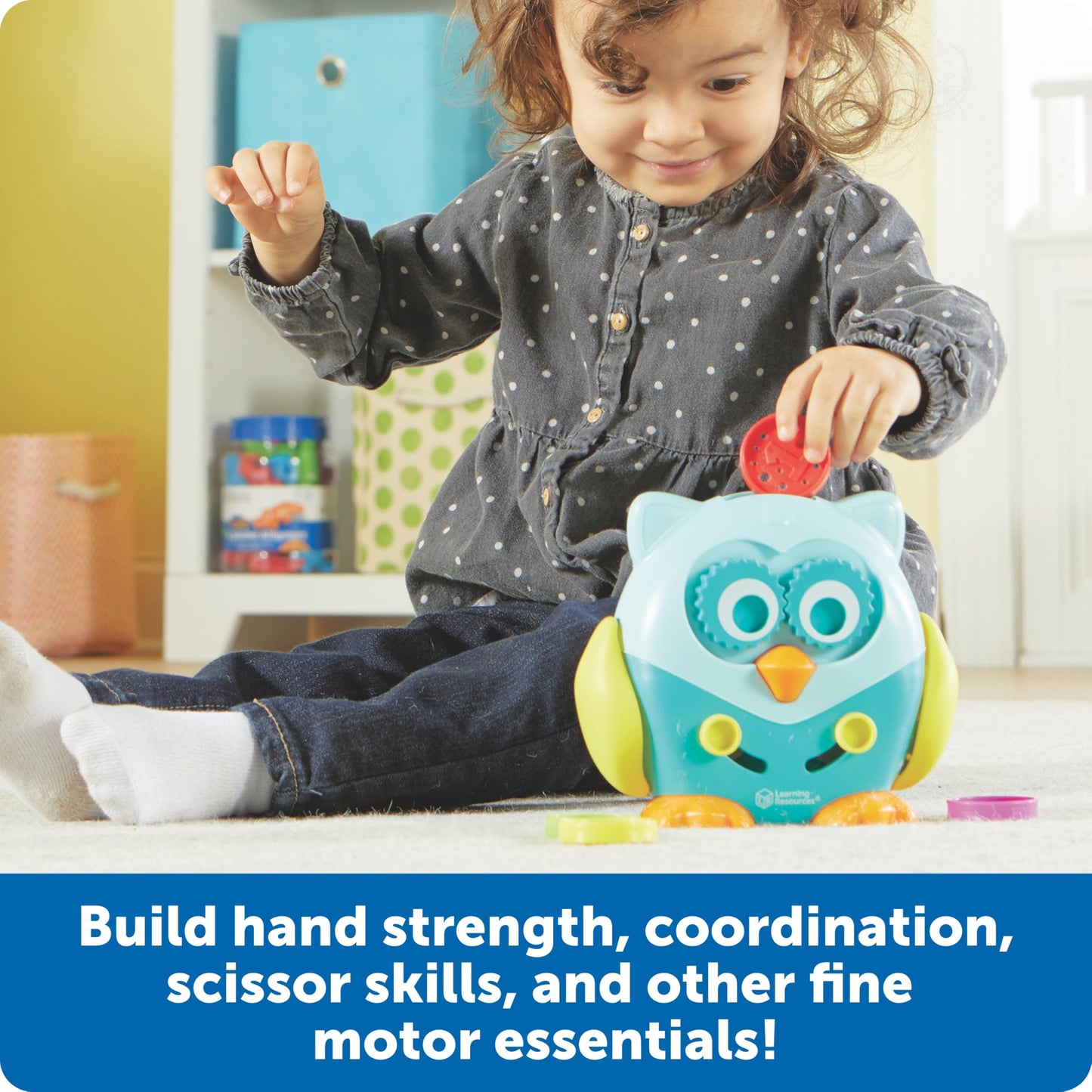 Learning Resources Hoot The Fine Motor Owl - 6 Pieces, Ages 18+ Months Toddler Learning Toys, Fine Motor and Sensory Toys for Toddlers, Educational…