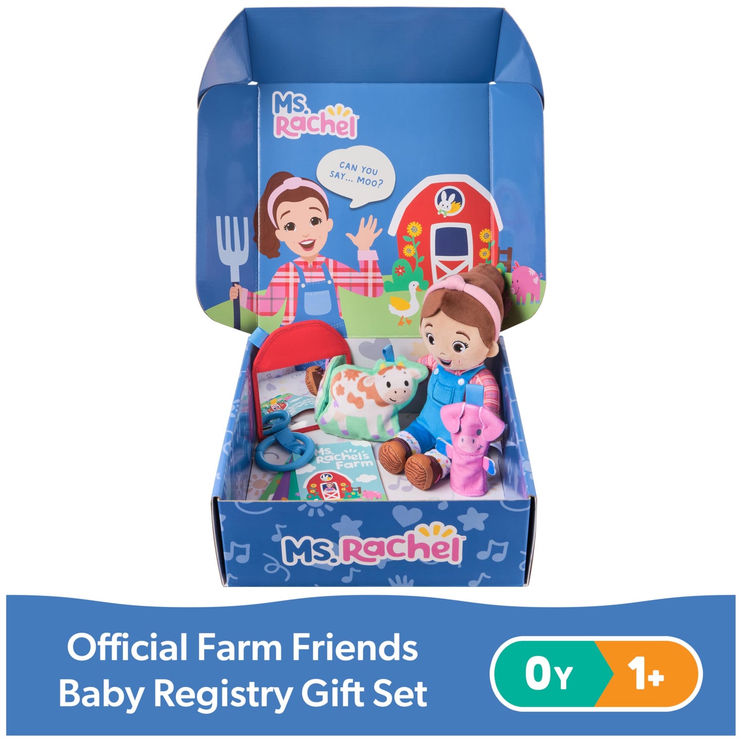 Ms. Rachel Official Farm Friends Baby Registry Gift Set with Plush, Animals Cards & Finger Puppet, Educational Toys & Baby Toys for Girls & Boys Ages…
