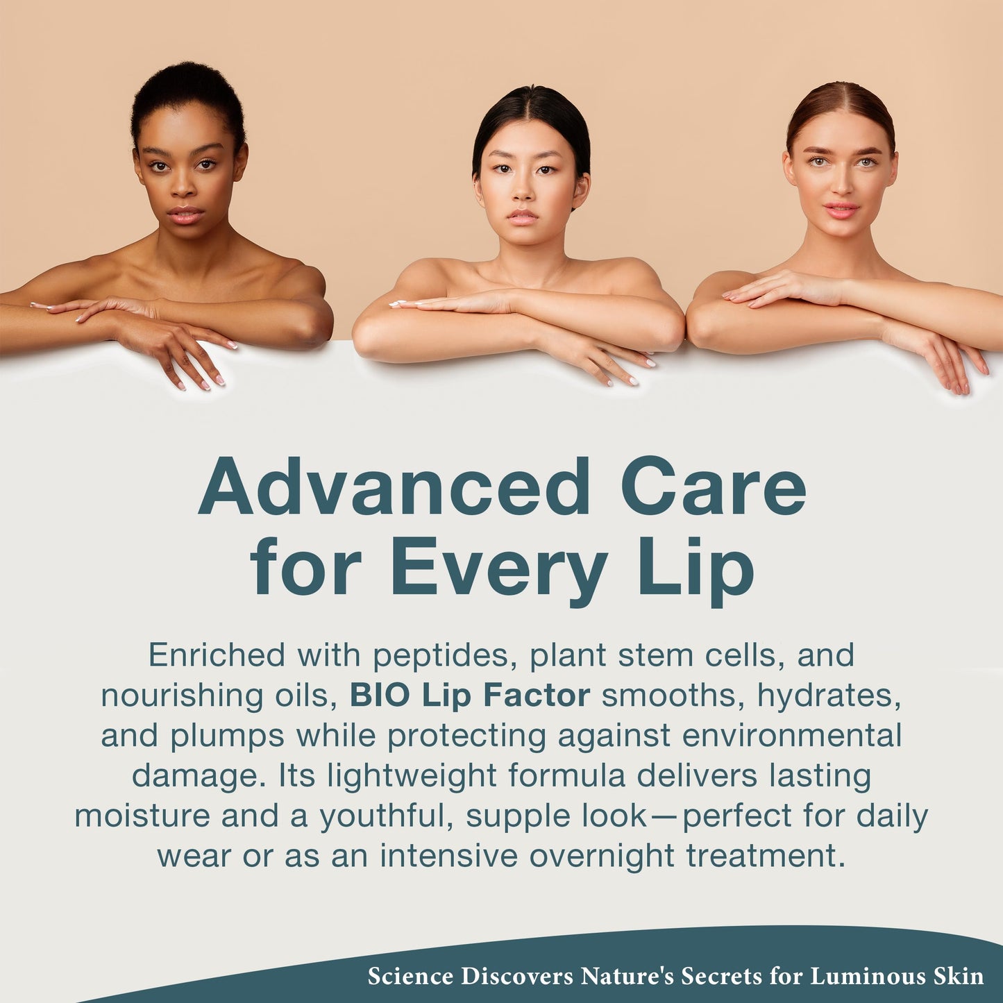 Lira Clinical BIO Lip Factor - Lip Balm SPF 15 for Soft, Full, and Supple Lips - Lip Treatment with Peptides, Vitamin C, E, Jojoba Oil, Avocado Oil