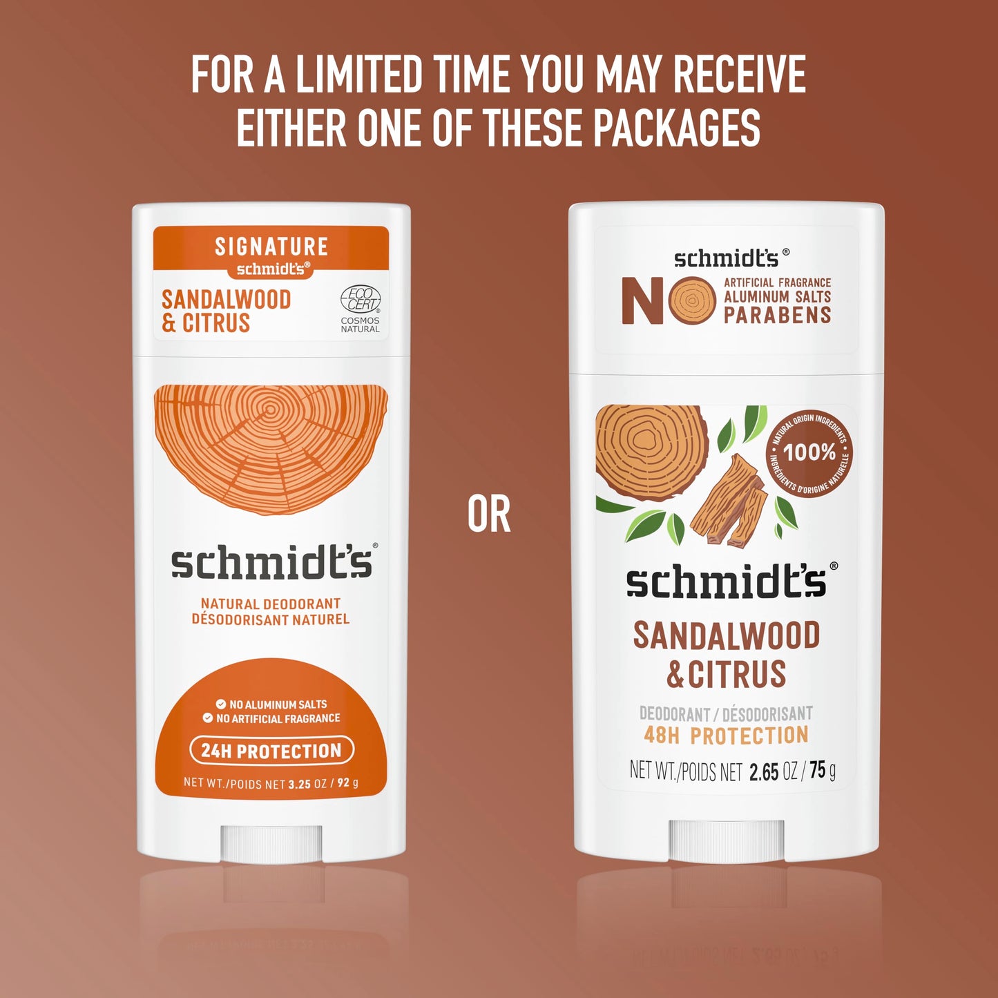 Schmidt's Aluminum-Free Vegan Deodorant Sandalwood & Citrus 4 Count for Women and Men, with 24 Hour Odor Protection, Natural Ingredients Beauty and Personal Care Schmidt's