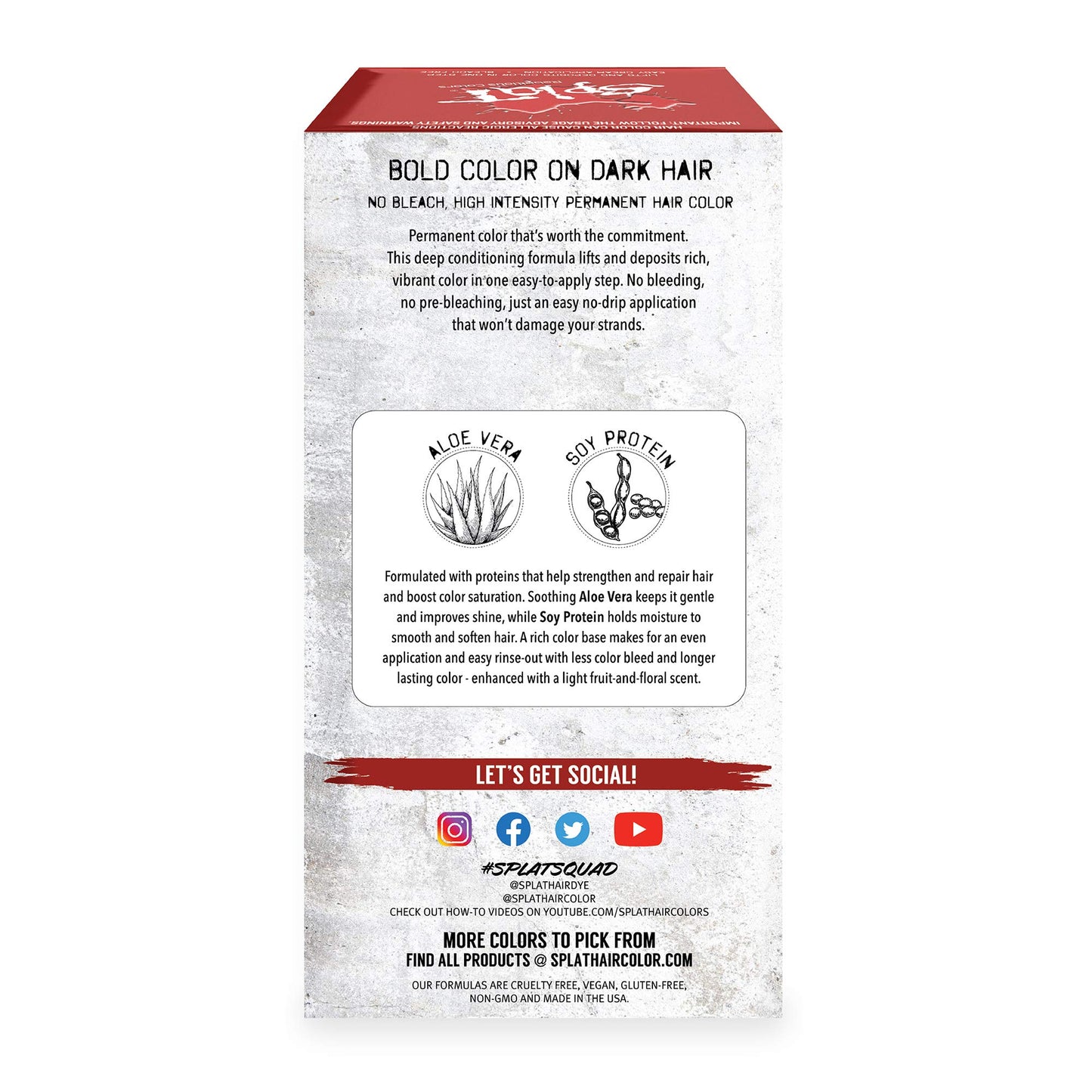 Splat Iconic Red Double Lift Permanent Hair Dye Kit, 1 Application, Includes Red Hair Color, Developer, Concentrate, Conditioner, Gloves, Processing