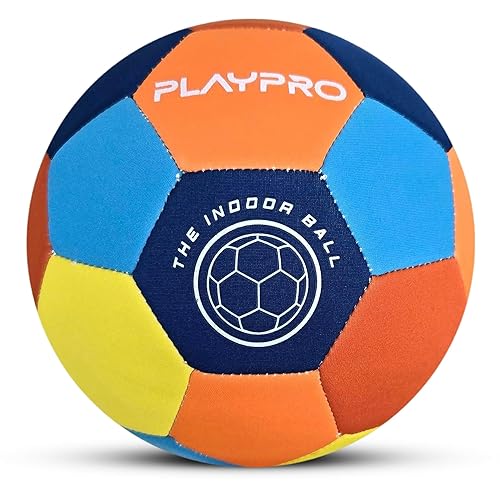 PLAYPRO Indoor House Training Soccer Ball, Size 4 (Blue, 4)