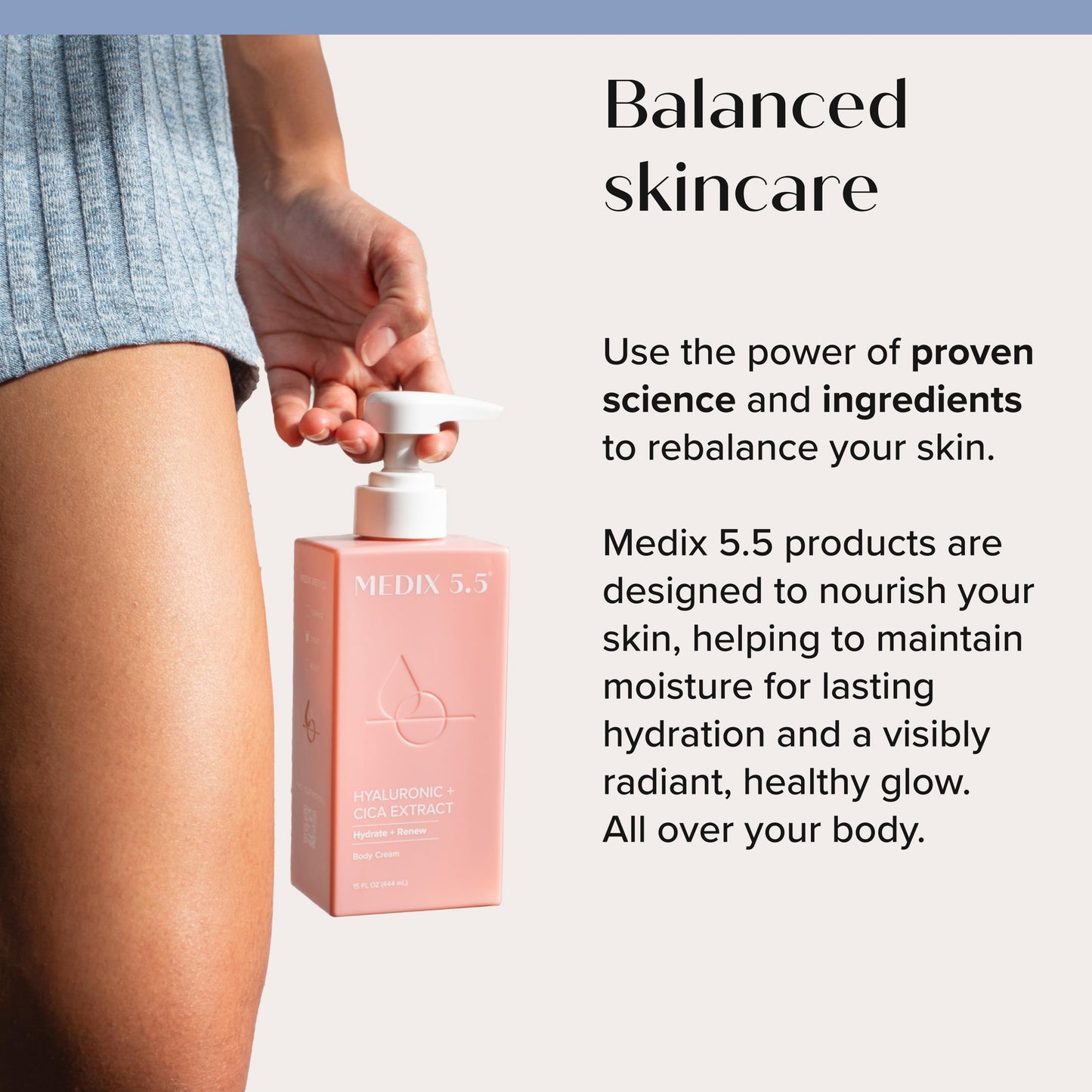 Medix 5.5 Hyaluronic Acid + Vitamin E Cream Body Lotion & Face Moisturizer | Hydrating Dry Skin Firming Lotion Minimizes Look Of Wrinkles, Stretch