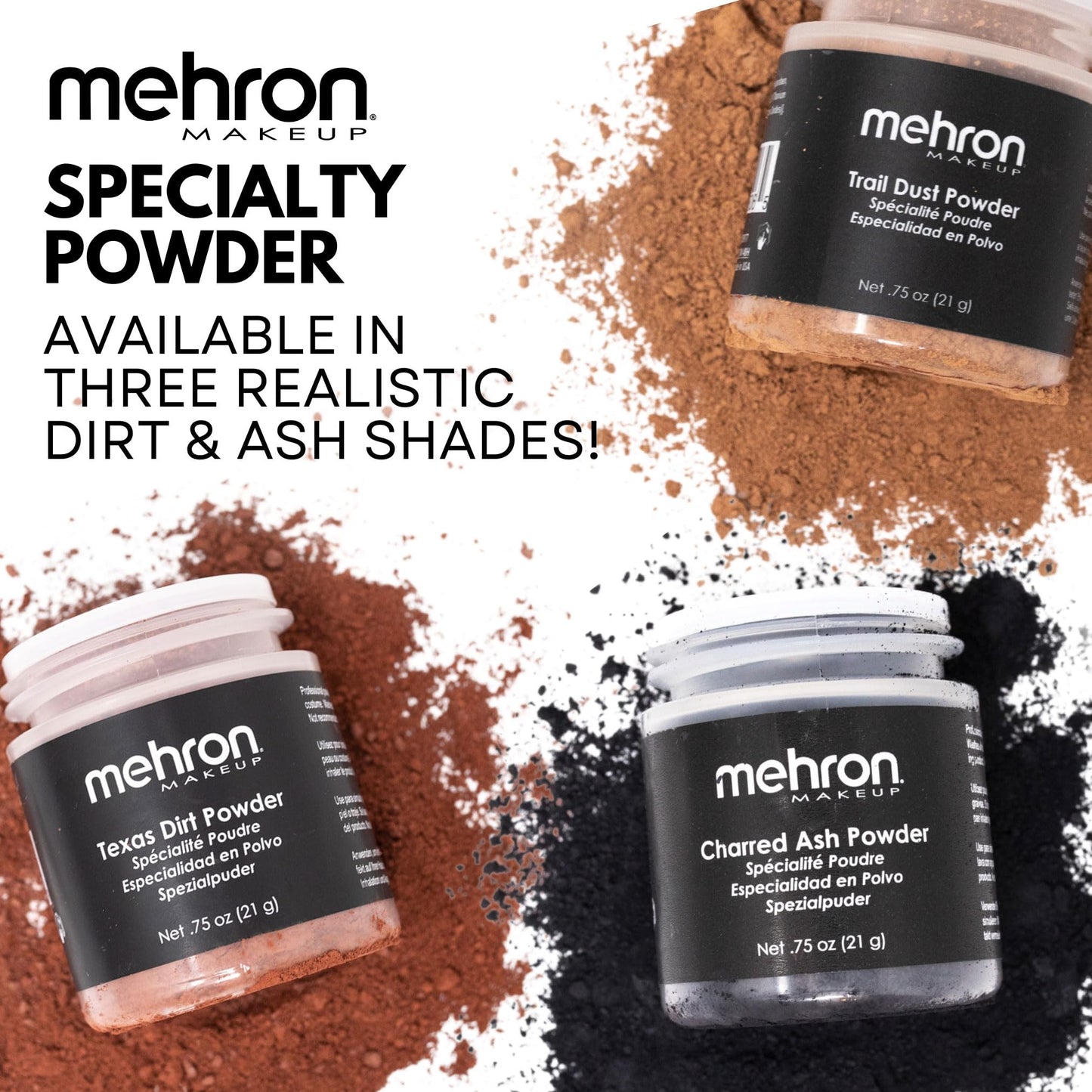 Mehron Makeup Special Effects Powder (.75 oz) (Charred Ash)