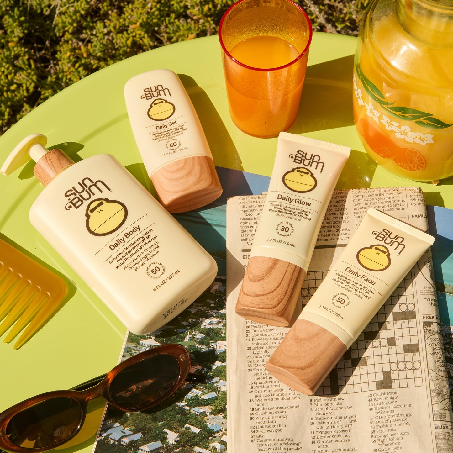 Sun Bum Daily SPF 50 Clear Gel Face Sunscreen - Broad Spectrum Moisturizing Facial Sunscreen with Vitamin E - Vegan and Hawaii 104 Act Compliant