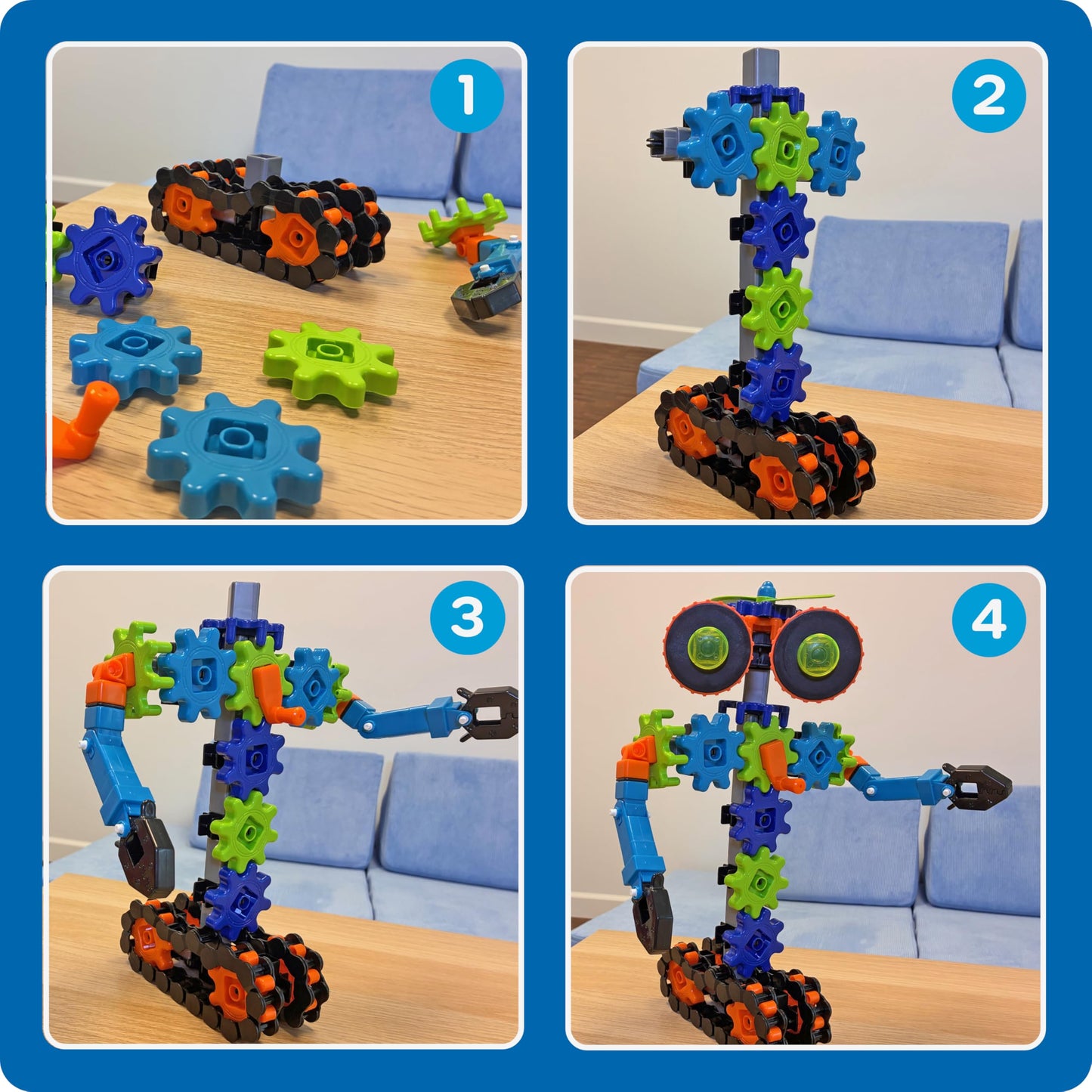 Learning Resources Gears! Gears! Gears! Robots in Motion Building Set - 116 Piece STEM Toy for Kids Ages 5+ - Buildable Robot Construction Playset