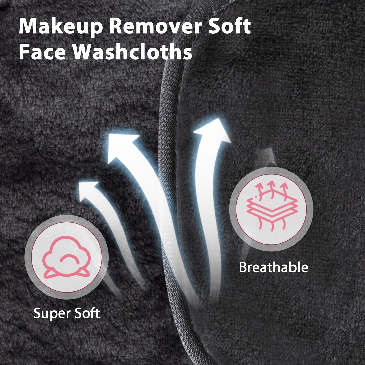 Makeup Remover Cloth, 6" x 6" Makeup Remover Towels Reusable Face Cloth for Washing Face, Makeup Remover Pads Microfiber Face Washcloth with Mesh Bag Beauty and Personal Care Natwag