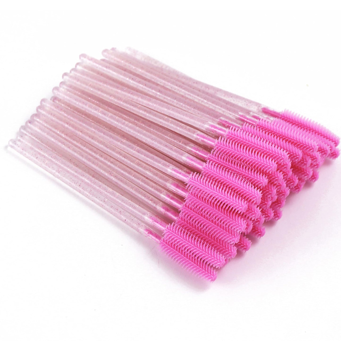 Apothie 50 Pieces Silicone Disposable Mascara Eyelash Wands - Eyebrow & Lash Extension Spoolie Brushes, Comb Separator, Microblading Tool, Applicator