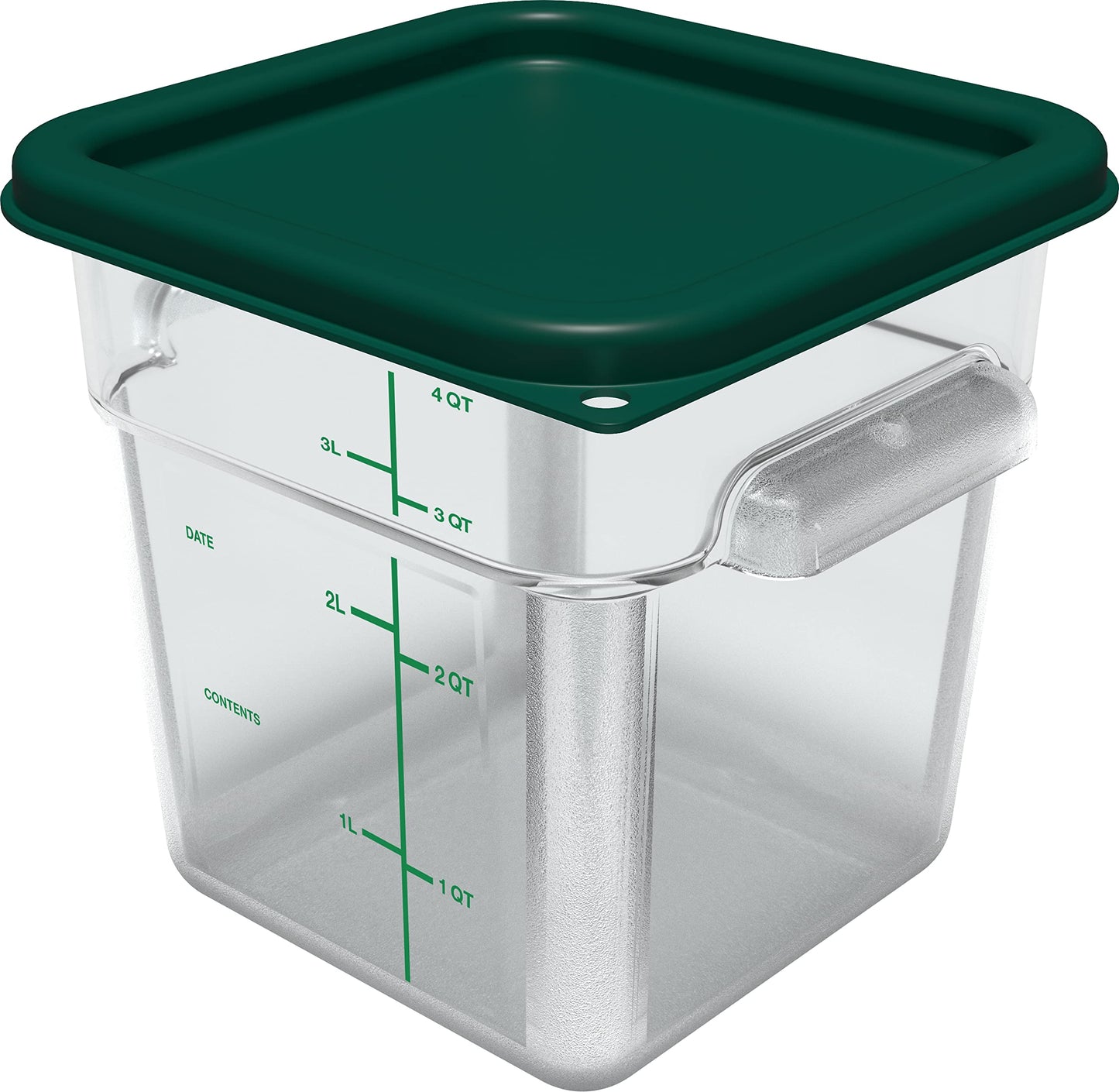 Carlisle FoodService Products Squares Square Food Storage Container with Stackable Design for Catering, Buffets, Restaurants, Polycarbonate (Pc), 4…
