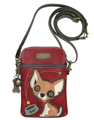 Chala Chihuahua Cellphone Crossbody Handbag - Convertible Strap Chihuahua Mom