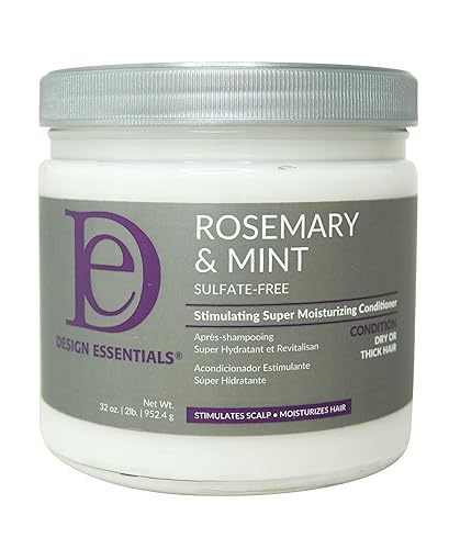 Design Essentials Rosemary & Mint Stimulating Super Moisturizing Conditioner for Dry, Thick, or Brittle Hair; Sulfate-Free, Stimulates Scalp