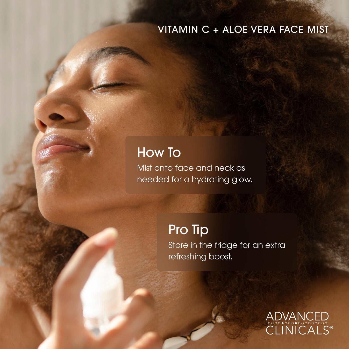 Advanced Clinicals Vitamin C Face Toner + Ferulic Acid & Rosewater, Antioxidant Facial Mist Spray For Face, Skin Refreshing, Hydrating, & Non-Greasy