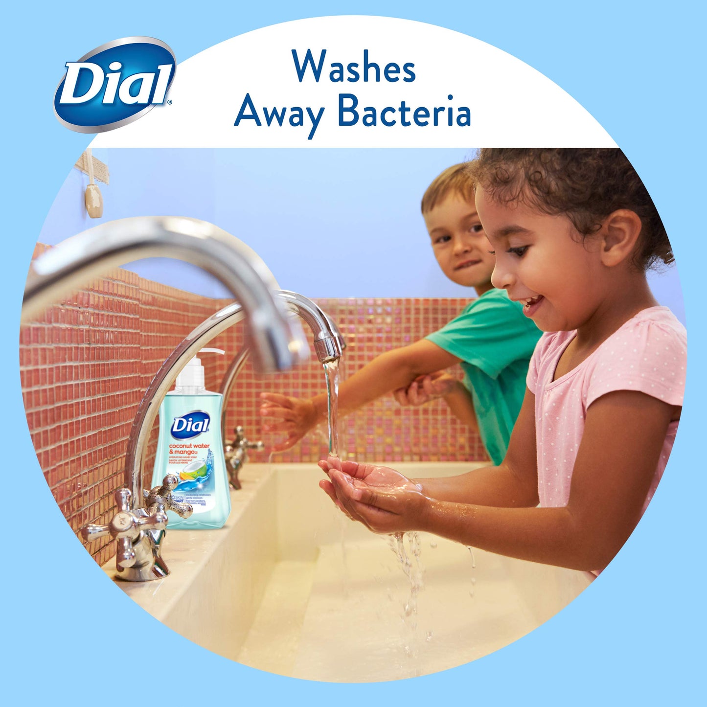 Dial Liquid Hand Soap, Coconut Water & Mango,7.5oz (Pack of 12)
