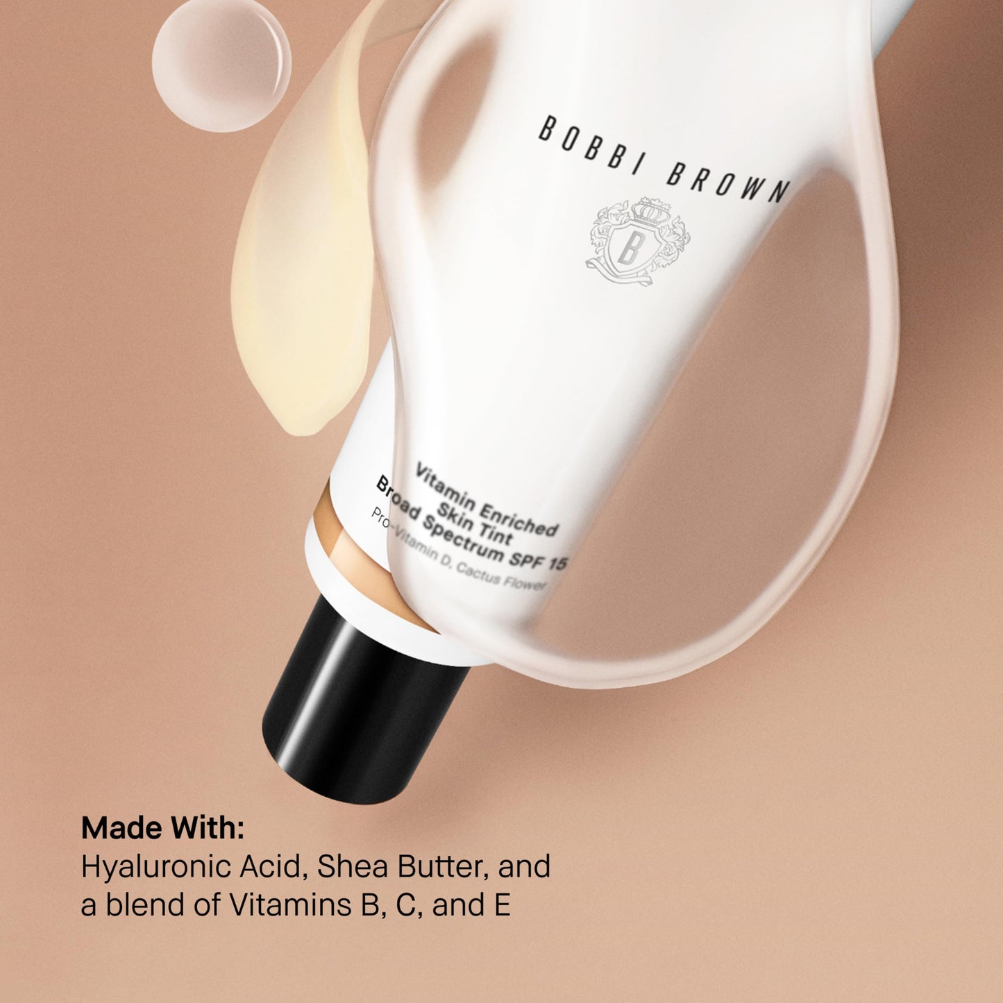 Bobbi Brown Vitamin Enriched Skin Tint SPF 15 | Broad Spectrum SPF Skin Tint | Hydrating Tinted Moisturizer | Vitamins B, C, & E, 1.7 Fl Oz, Light 3