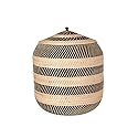 KOUBOO Extra-Large Rattan Belly, Natural-Black Storage Basket