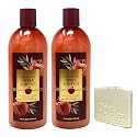 Bath & Body Works Champagne Apple & Honey 2 Pack Moisturizing Shampoo Bundle with a Natural Oats Sample Soap