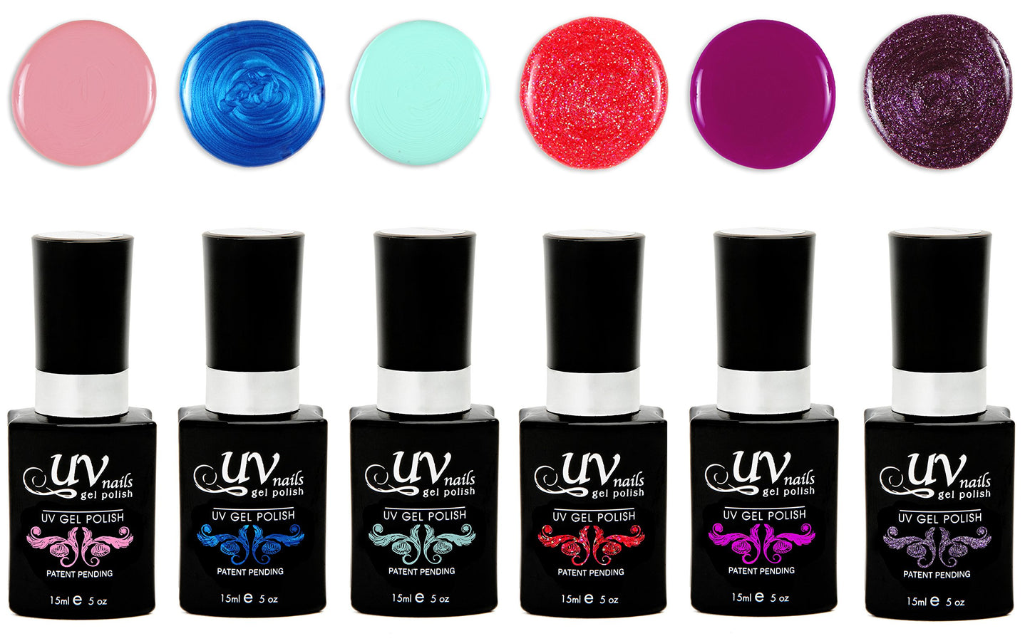 UV-NAILS Gel nail polish cure with UV or LED nail lamp gel polish for nails Set of 6 (BARCELONA) Beauty & Personal Care UV-NAILS