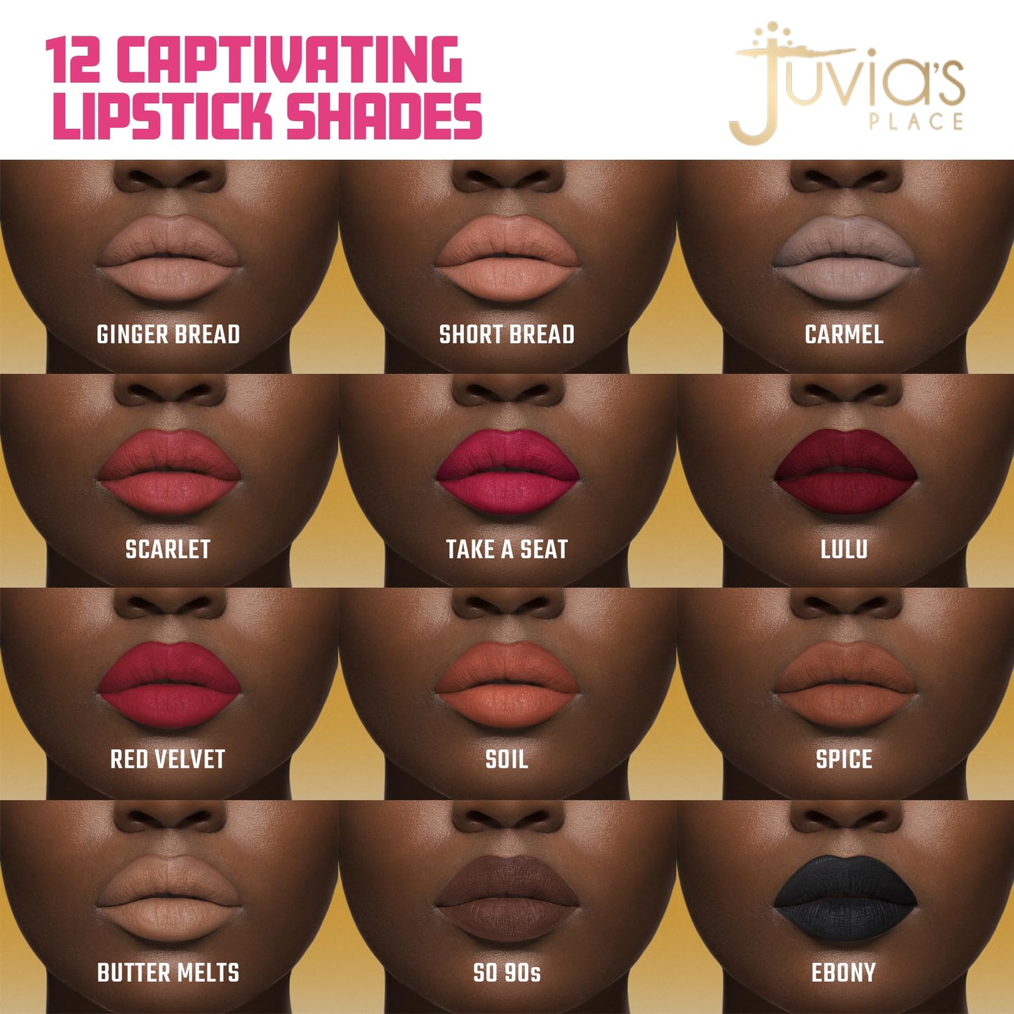 Juvia's Place Velvety Matte Liquid Lipstick Spice - Hydrating, Long-Wearing, Velvety Soft & Feather Light - Hyperpigmented Creamy Matte Lipstick