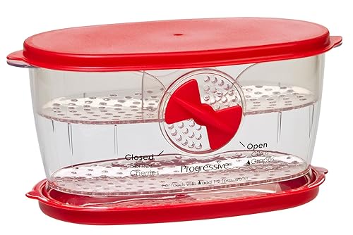 PrepWorks Berry Keeper, Red - Freshness-Enhancing Storage for Berries and Small Fruits